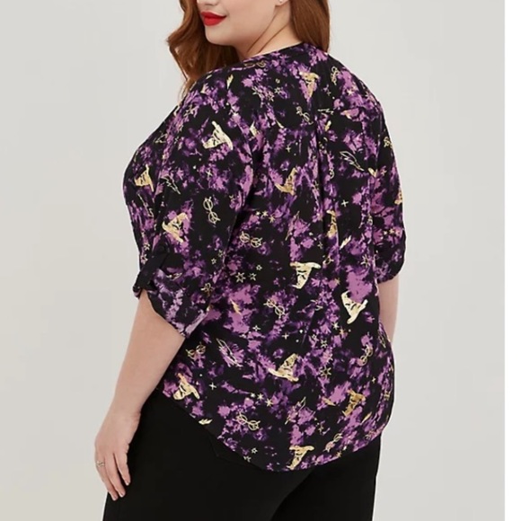 TORRID NWT HARRY POTTER HARPER TOP - GEORGETTE ICONS GALAXY - Picture 3 of 6